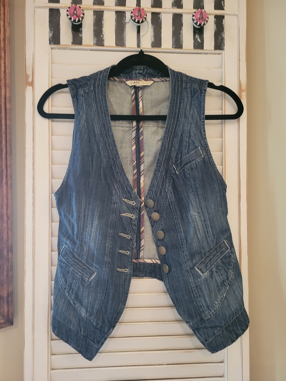 CAbi Blue Denim Vest
